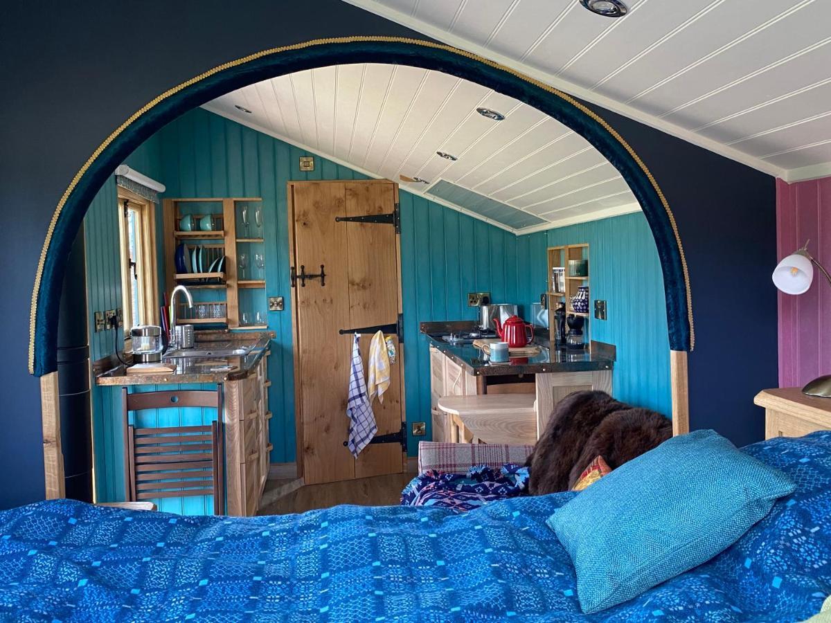 Dol Swynol Glamping Luxury Cabin With Outdoor Bath Villa Aberystwyth Exteriör bild