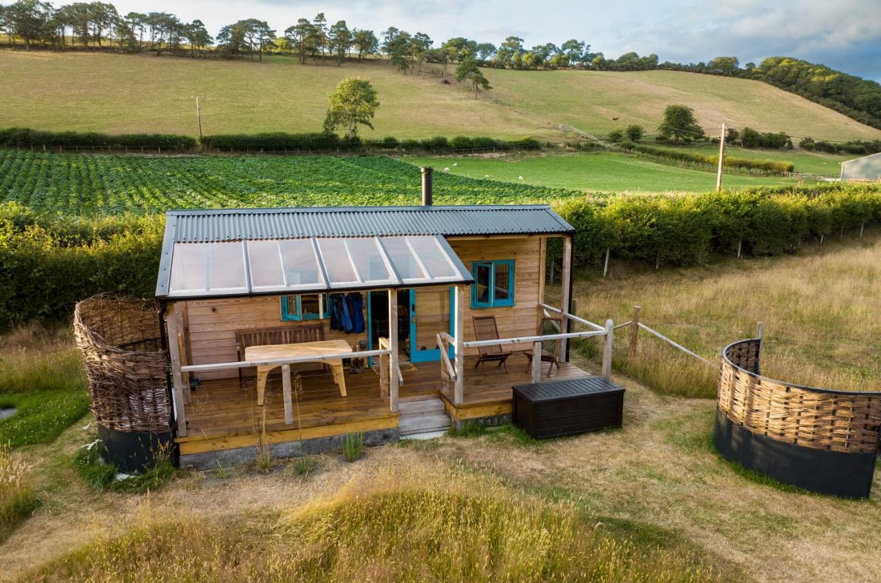 Dol Swynol Glamping Luxury Cabin With Outdoor Bath Villa Aberystwyth Exteriör bild